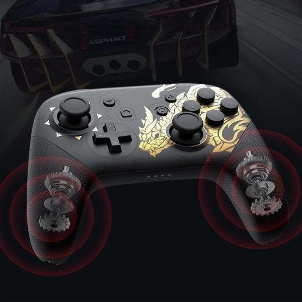 Controles de alta qualidade edição limitada Monster Hunter Bluetooth Wireless Switch Pro Controller Gamepad Joypad Remote para Nintend 255p