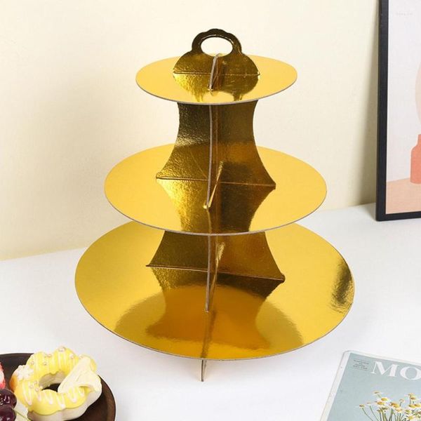 Bakeware Tools Cake Stand Handle Design Vassoio per cupcake Espositore per compleanno Piatto da dessert