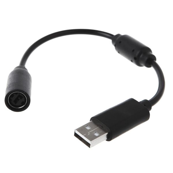 Sostituzione del cavo dell'adattatore del cavo USB breakaway nero per cavi di prolunga per controller di gioco cablati Xbox 360 Wire241L