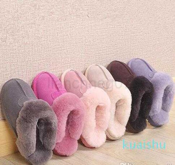 Slippers 2022 New Fashion Hot Selling Design clássico Design quente Slippers Botas de neve de cabra Mulheres curtas Manter sapatos quentes