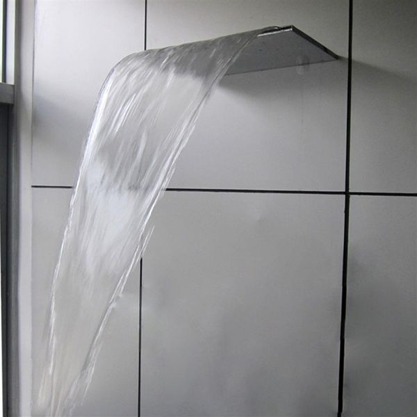 Moderne Wandmontage Grote Waterval Douchekop Messing Massage bad douches 200 300 9mm badkamer accessories287L