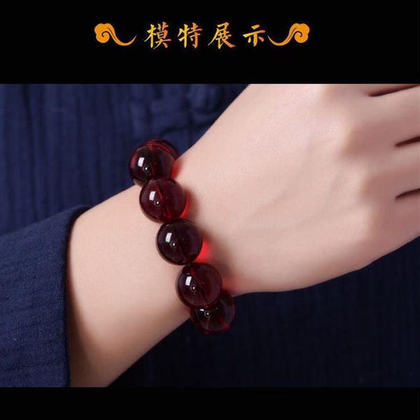 Bracciale Baltico Po Ambra Miele Cera Sangue Parco Vino Rosso Donna Uomo Regalo di San Valentino269o