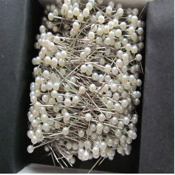 700 Stück 1 1 2 weiße runde 3 mm Perlenkopfnadeln für Corsagen oder Bastelarbeiten302I
