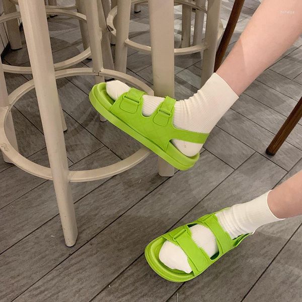 Sandali causale 2023 stile coreano moda spiaggia Roma sandalo piattaforma fibbia scarpe estive donna preppy sandali calzature SH366