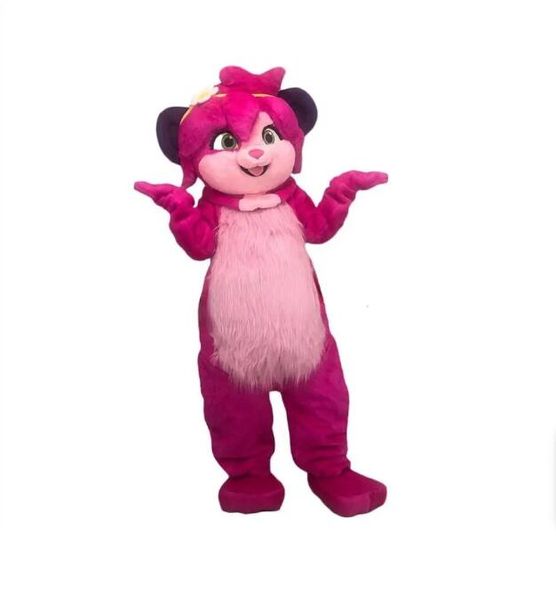 Pink Bebek Maskot Etkinliği Yaratıcı Performans Kostüm Headgear Büyük Ölçekli Etkinlikler ve Costumescarnival Yetişkin Boyutu