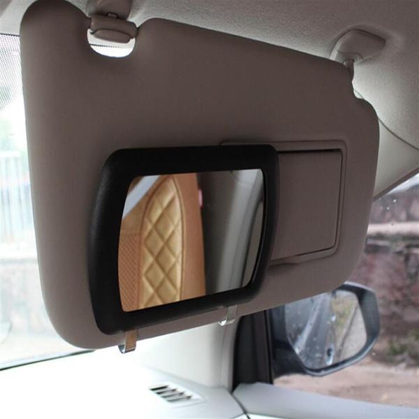 Viseira de sol para carro espelho cosmético para interior espelho de maquilhagem para senhoras com clipe de metal ABS Glass218c