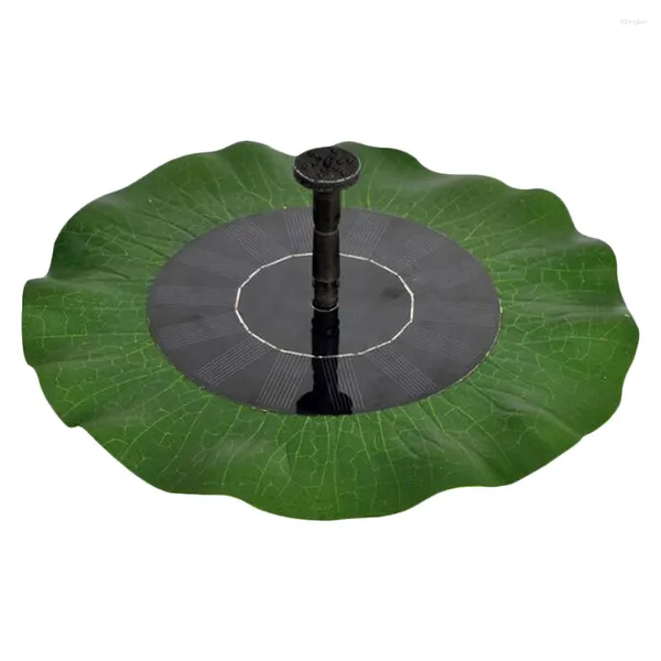 Decorazioni da giardino Fontana Pompa da bagno per uccelli a energia solare Stagno galleggiante per acqua alimentata Fontane per decorazioni per esterni Led Landscape Spray Lotus Light