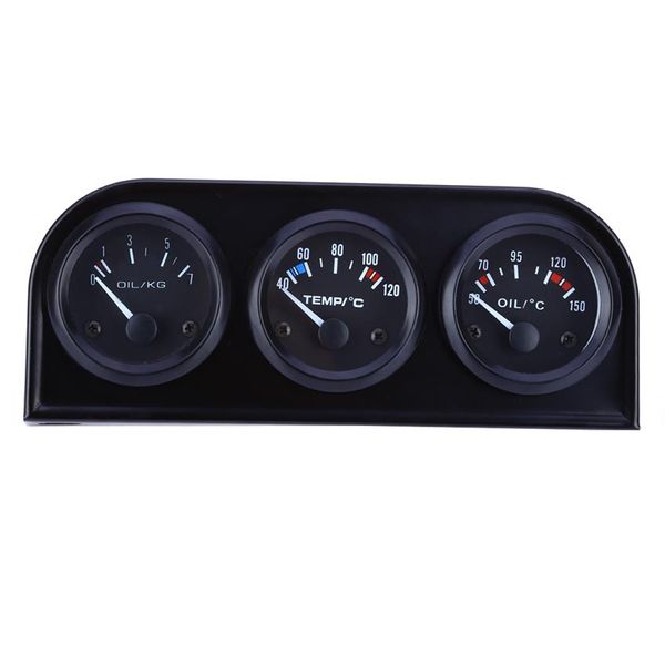 B735 52MM 3 in 1 Auto Messgerät Auto Gauge Wassertemperatur Öldrucksensor Triple Kit290F