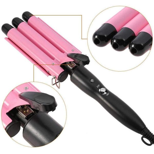 3 Barrel Curling Eisen Zauberstab Haar Waver Curler Eisen Triple Barrel Haar Winken Styling Werkzeuge Crimpen Werkzeug für Tiefe Waves300D