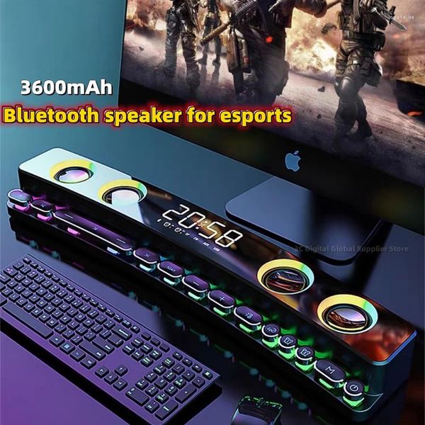 Комбинированные динамики беспроводной динамик Bluetooth SH39 RGB Game 3D Stereo Bass USB AUX TF BAR Subwoofer Subwoofer