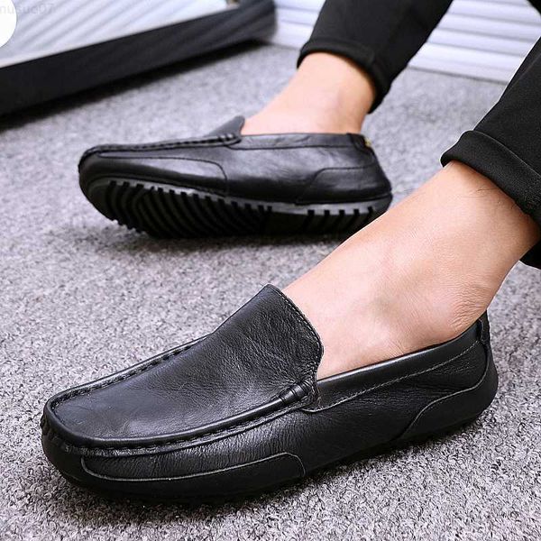 Kleid Schuhe Mann Leder Schuhe Handgemachte Hochwertige Loafer Sommer Neue 2023 Outdoor Casual Fahren Schuhe Turnschuhe Männer Luxus Große Größe 47 L230720