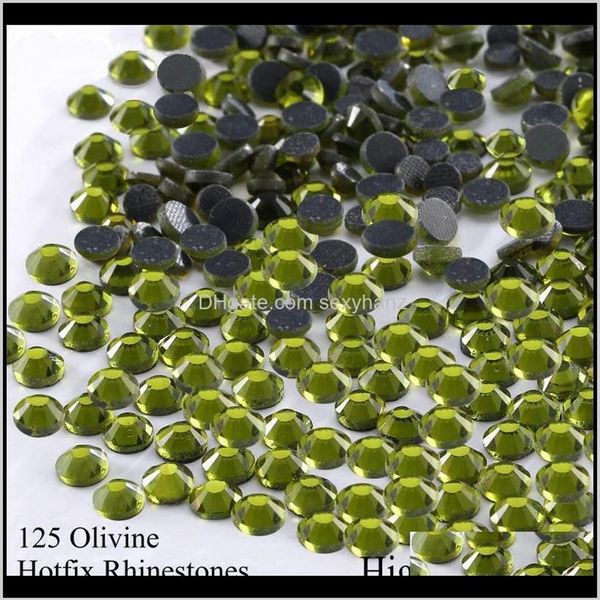 Швейные представления инструменты для инструментов SS6 SS10 SS16 SS20 SS30 Olivine Shiny Glass Flatback Piret Rownestones для свадебного платья Access230W