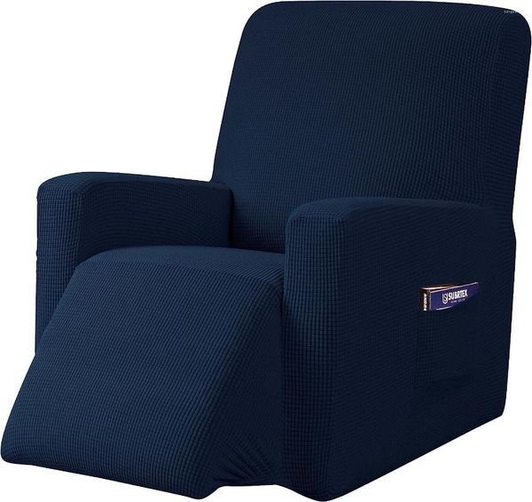 Capa de cadeira reclinável Slipcover Stretch Boy preguiçoso para couro protetor de móveis de balanço capa de sofá com bolso lateral