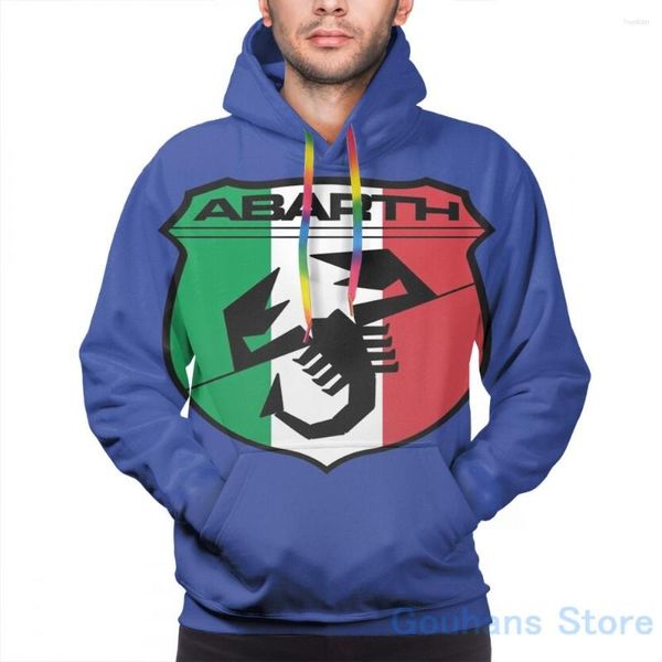 Herren-Kapuzenpullover, Herren-Sweatshirt für Damen, lustiges Abarth-Logo (Italien), bedruckt, lässiger Kapuzenpullover, Streatwear