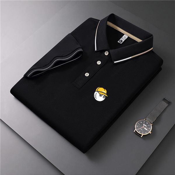 Shirt da golf da uomo Polos da golf rapido Business traspirante Polo estate Top a maniche corte di alta qualità Malbon Wear Tshirt 230720