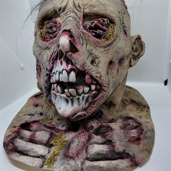 Máscara de zumbi assustador adulto Halloween Máscara de zumbi assustador de Halloween Walking Dead