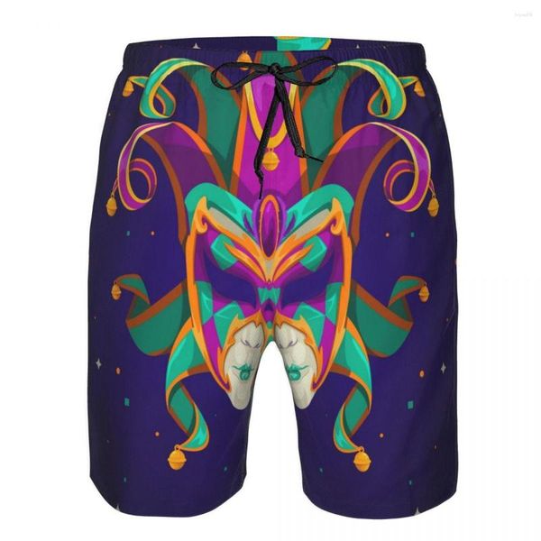 Heren shorts Snel droge zomerheren Swimwear Beach Board Korte instructies voor man Mardi Gras Zwembroek Beachwear