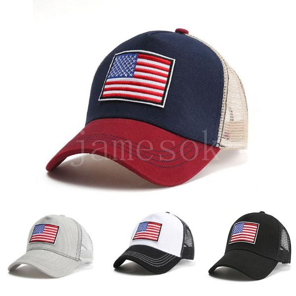 Cappelli da festa Berretto da baseball per adulti con bandiera americana Four Seasons Outdoor Cotton Duck Tongue Net Caps Uomo e donna Cappello da sole all'ingrosso DD102