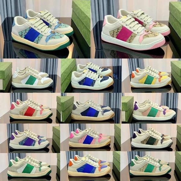 Screener Shoes Luxury Designer Men Women Sports Tose Top Cutem Casual Shoes Classic Color Matching Curace Tennis Shoelace Size35-45