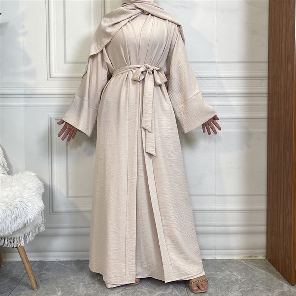 Roupas Étnicas Femininas Abaya Kaftan Dubai Turquia 2 Peças Conjunto Muçulmano Luxo Robe Islã Vestido Africano Quimono Marrocos Roupas Caftan Moda 230720