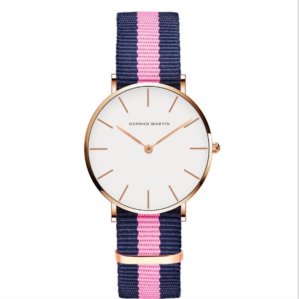 Relógios femininos simples de 36 mm Relógios femininos de quartzo precisos Pulseira de couro confortável ou pulseira de náilon Relógios de pulso uma variedade de cores C305S