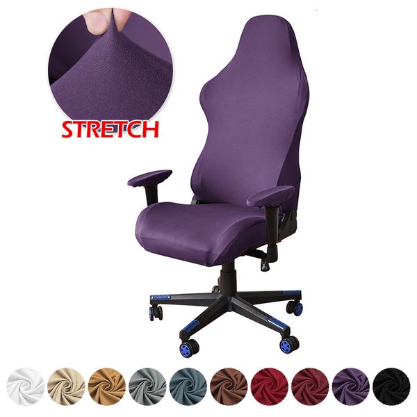Крышка стулья с твердым цветом игровой крышка мягкая эластичность кресла для скольжения.