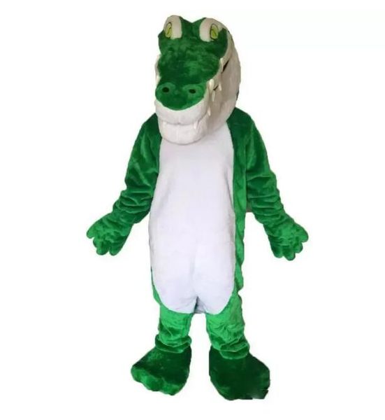 2023 Заводская продажа горячий зеленый крокодиловый талисман костюм мультфильм настоящее фото