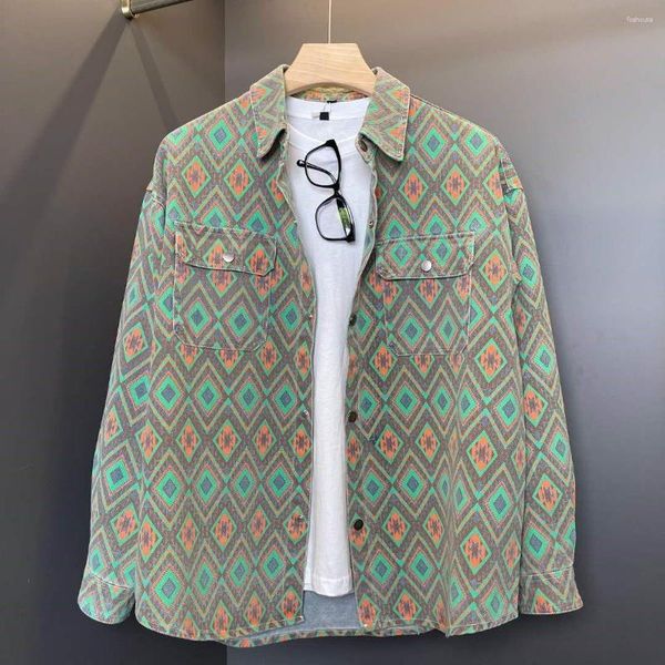 Männer Hoodies 2023 Herbst Licht Luxus Mode Männer Denim Jacke Alle-match-Shirt Boutique Kleidung Einfachen Stil