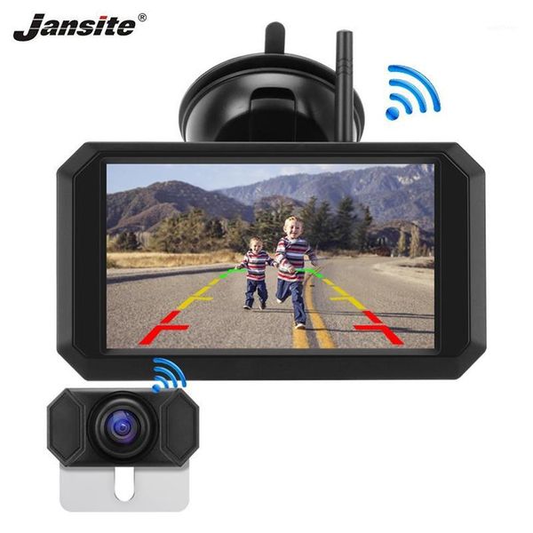 Vídeo do carro Jansite 5 Monitor Câmera de visão traseira Digital 1080P Sistema de estacionamento automático sem fio Visão noturna Câmera de backup à prova d'água 267k