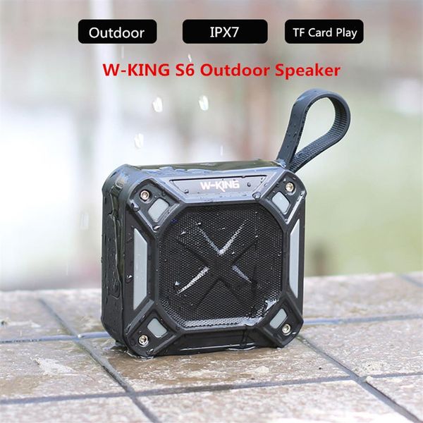 W-King S6 Tragbarer Bluetooth-Lautsprecher, wasserdicht, kabellos, Musik-Radio-Box, Anti-Drop, Outdoor, Fahrradfahren, TF-Karte, Fahrrad-Lautsprecher289G