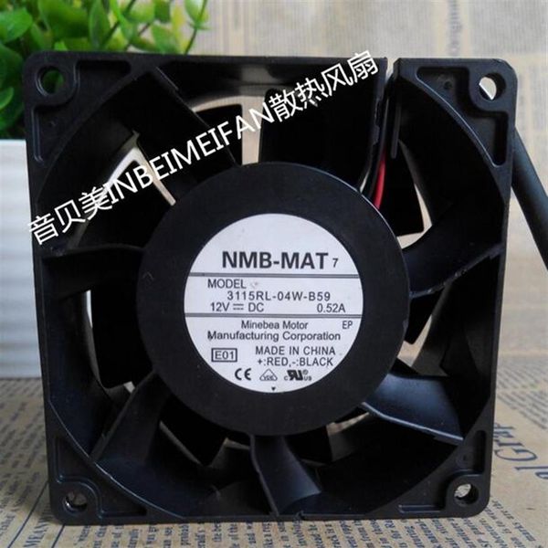 Original NMB-MAT 3115RL-04W-B59 12V 0 52A 8038 3-Draht-Server-Gehäuselüfter2332