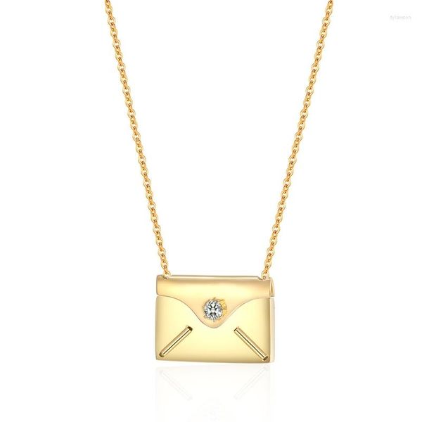 Collane con ciondolo E0BE Collana con busta con lettere d'amore Gioielli in acciaio inossidabile Confessione per il regalo della mamma di San Valentino