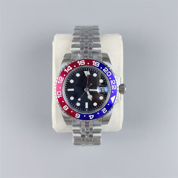 ZDR Luxury Watch Ceramic Bezel Sub Montre Homme 41mm Fashion Orgelli da polso 126710BLNR GMT Populari orologi a design rosso blu maturo Donne DH02 C23