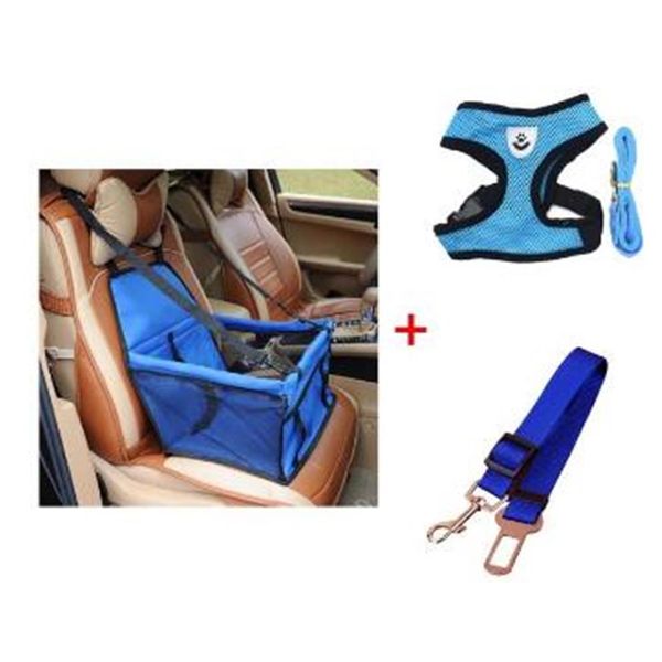 Seggiolino auto per animali domestici a 4 colori con cintura di sicurezza per auto con imbracatura per cani S-XL1932