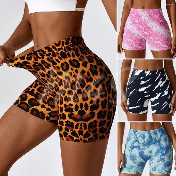 Pantaloncini attivi Seamless Pro Booty For Fitness Gym Workout Panty Women Yoga Camouflage Leopard Snake Print Biker Short Leggings