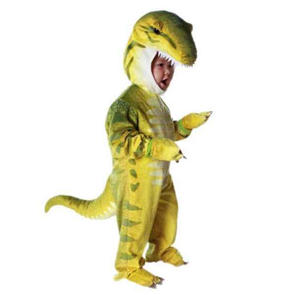 Jungen Anime Triceratops Cosplay Kostüm Karneval T-Rex Dinosaurier Kostüme Kind Overall Halloween Purim Party für Kinder H0910276m