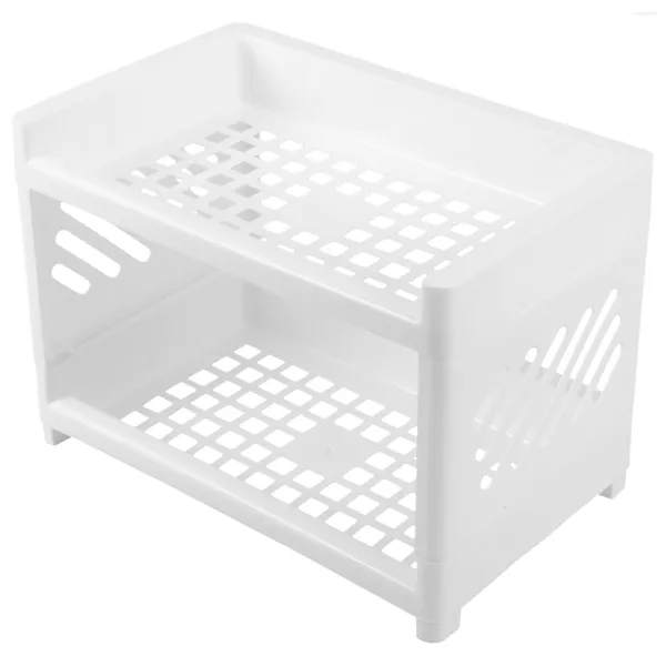 Aufbewahrungsboxen Küchenregal Desktop-Organizer Rack Falten Kosmetik Display Kunststoff Kommode Halter Student Badezimmerständer