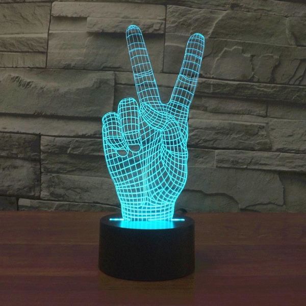 LED-Leuchtstäbe Außenhandelssieg 3D Sieben-Farben-Touch-Ladevisuelle Geschenk-Atmosphärenlampe 2889 230721