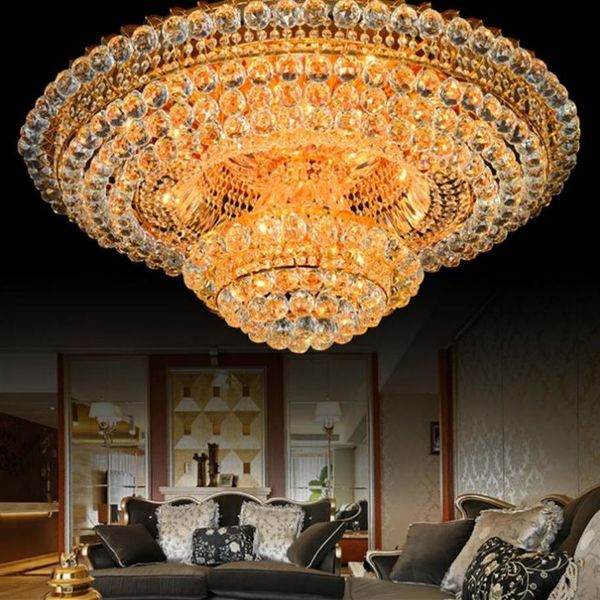 Vendo candelabro contemporâneo lâmpada de cristal luxo luzes da sala de estar ouro prata lustre luminárias LED iluminação interior L232F