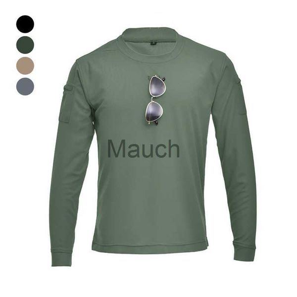 Camisetas Masculinas Mens Casual TShirt One Sleeve Long Sleeve Men T Shirt Para Masculino Qui Secagem Resistente ao Desgaste Tops Táticos Breaable Militar T J230721