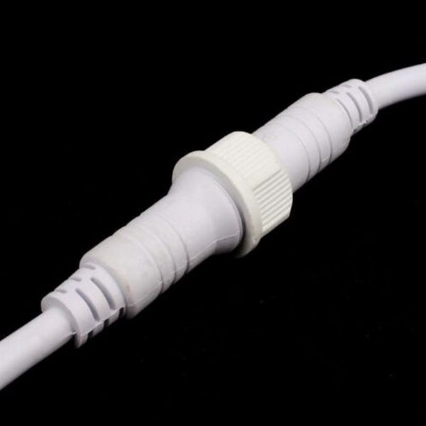 50 pares Lote Conector à prova d'água 2 pinos 3 pinos 4 pinos 0 3mm2 Linha de fio de cabo macho fêmea conector de led IP68 selo branco bl220f