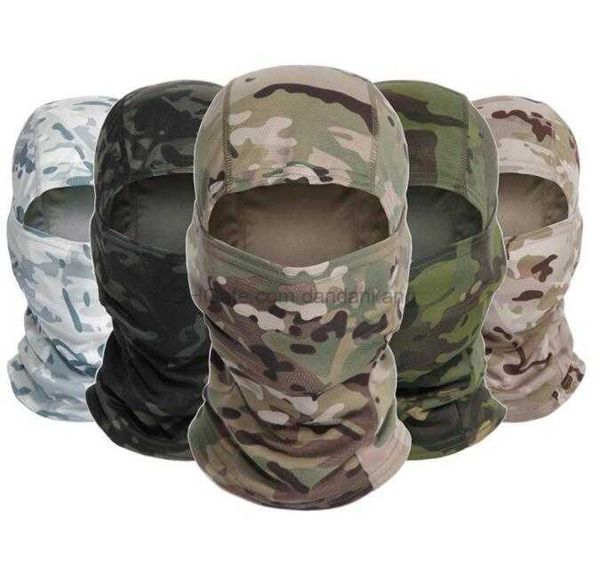 Toucas de ciclismo balaclavas máscaras camuflagem tática balaclava máscara facial completa jogo de guerra cs caça cachecol esportivo militar multicam capacete forro boné