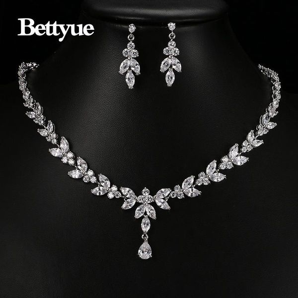 Werkzeuge Bettyue Marke Mode Shining Schmuck Sets AAA Zirkon Weißgold Farbe Eleganz Braut Schmucksets für Frau Hochzeit Charme Geschenk