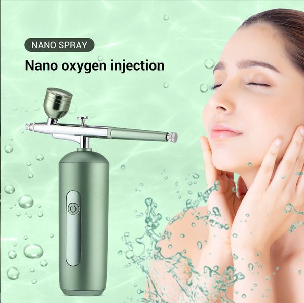 Nova seringa de nano-névoa de alta pressão para casa, portátil, hidratação portátil, spray de hidratação facial, instrumento de beleza, clareamento, antienvelhecimento, rejuvenescimento da pele