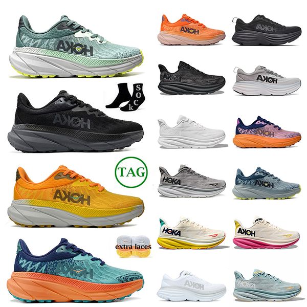 Hoka Laufschuhe Hokas Damen Herren Trainer Clifton 9 8 7 Bondi Yellow Pear Sweet Corn Free People Seaweed Triple White Black Purple kawana Designer Sport Sneakers