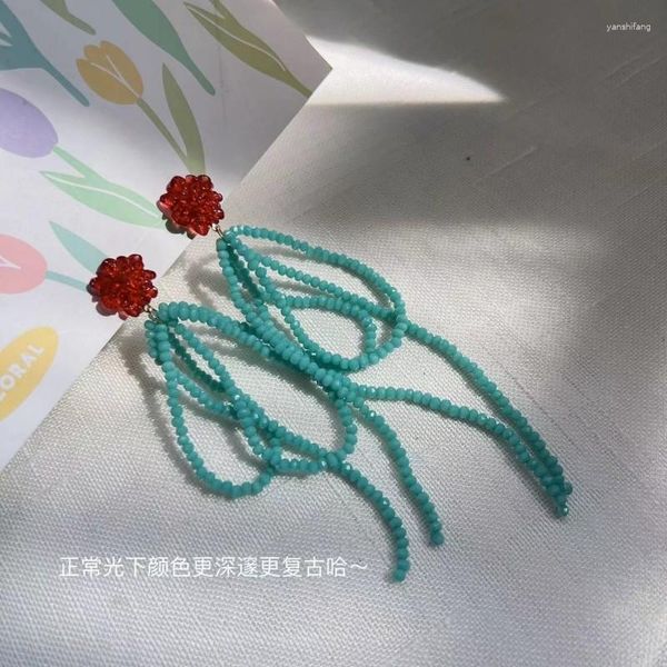 Brincos pendentes Bohemian Long Tassel Beads For Women Handmade Drop Fashion Jewelry Wholesale Factory Direct Sale