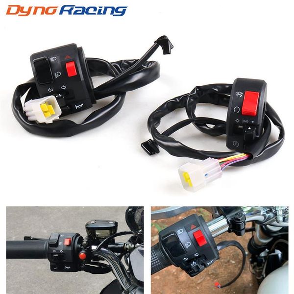 Motorrad 7 8 Lenker Control Schalter Horn Blinker Scheinwerfer Nebel Lampe Elektrische Start Schalter Stecker Push Button Swit276a