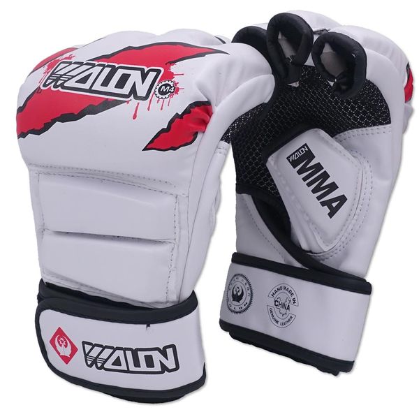 Guanti da boxe MMA Guanti da combattimento Guanti da combattimento Guanti da allenamento in pelle PU Guanti da kickboxing Muay Thai per Sanda Karate Sandbag T19224l