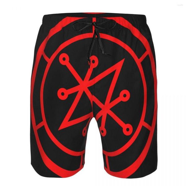 Herren-Shorts, schnell trocknend, für den Sommer, Herren-Bademode, Strand-Board, kurze Slips für Herren, Sigil Of Azazel Badehose, Strandbekleidung