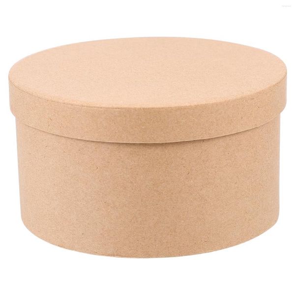 Borse portaoggetti Scatola rotonda Porta regali per caramelle Forniture da forno Accessori per la cottura Torta Biscotto Kraft Carta multifunzione per